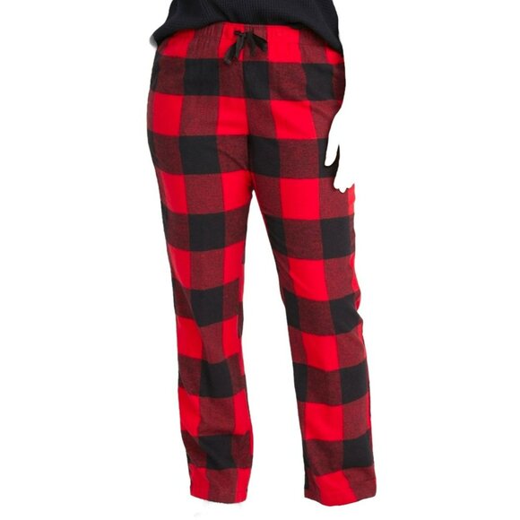 Womans Flannel Pants Red Black Buffalo Plaid Lounge Pajamas XXL JJ1710 - Picture 4 of 5